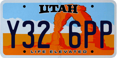 UT license plate Y326PP