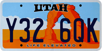 UT license plate Y326QK