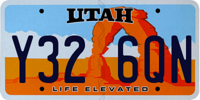 UT license plate Y326QN