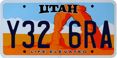 UT license plate Y326RA