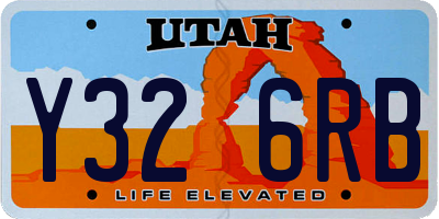 UT license plate Y326RB