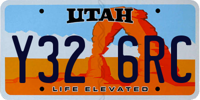 UT license plate Y326RC