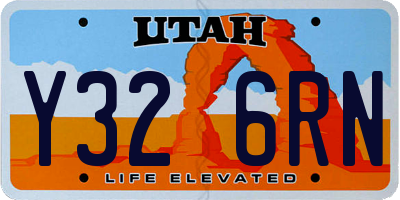 UT license plate Y326RN