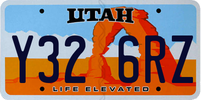UT license plate Y326RZ