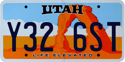 UT license plate Y326ST