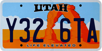 UT license plate Y326TA