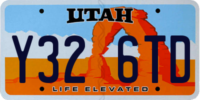 UT license plate Y326TD