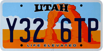UT license plate Y326TP
