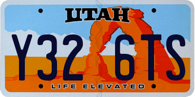 UT license plate Y326TS