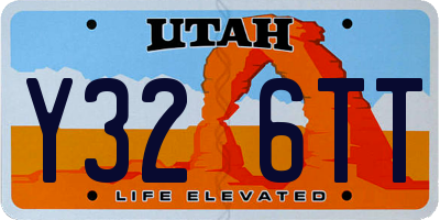 UT license plate Y326TT