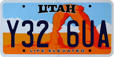UT license plate Y326UA
