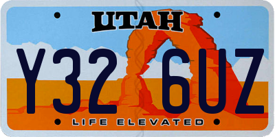 UT license plate Y326UZ