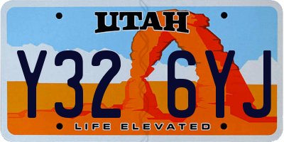 UT license plate Y326YJ