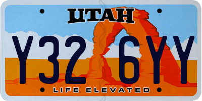 UT license plate Y326YY