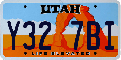 UT license plate Y327BI