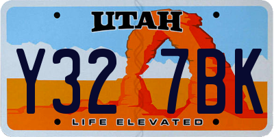 UT license plate Y327BK