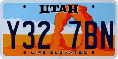 UT license plate Y327BN