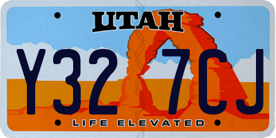 UT license plate Y327CJ
