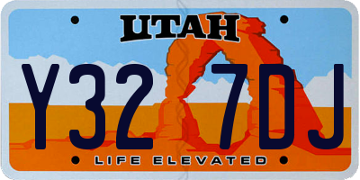 UT license plate Y327DJ