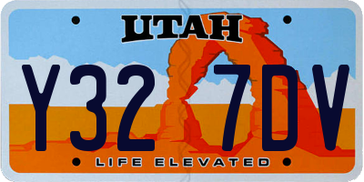 UT license plate Y327DV