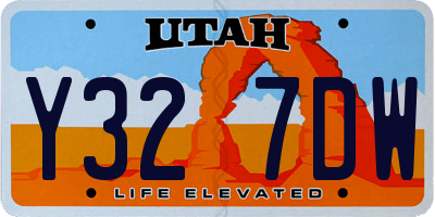 UT license plate Y327DW