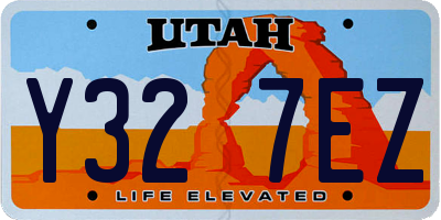 UT license plate Y327EZ