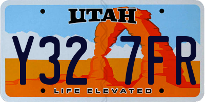 UT license plate Y327FR