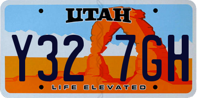 UT license plate Y327GH
