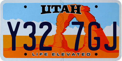 UT license plate Y327GJ