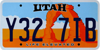 UT license plate Y327IB