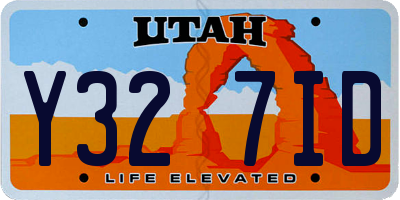 UT license plate Y327ID
