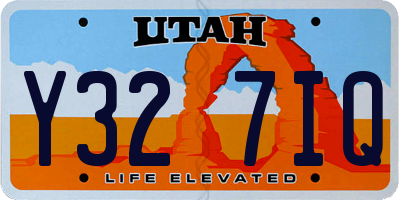 UT license plate Y327IQ