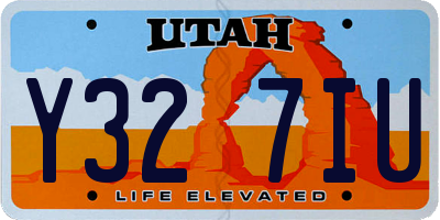 UT license plate Y327IU
