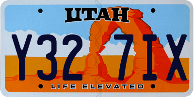 UT license plate Y327IX