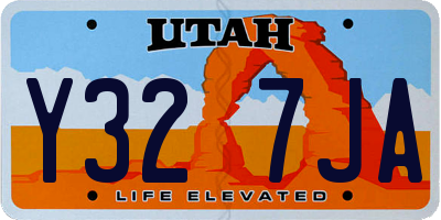 UT license plate Y327JA