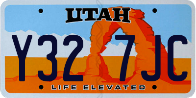 UT license plate Y327JC