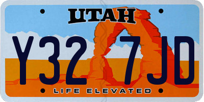 UT license plate Y327JD