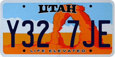 UT license plate Y327JE
