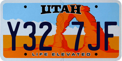 UT license plate Y327JF