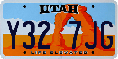 UT license plate Y327JG