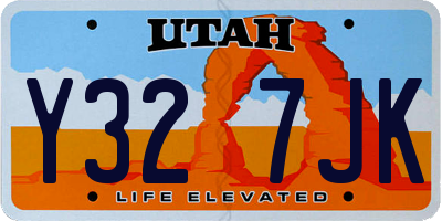 UT license plate Y327JK