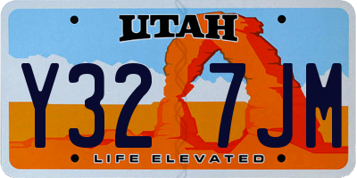 UT license plate Y327JM