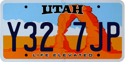UT license plate Y327JP