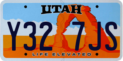 UT license plate Y327JS