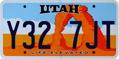 UT license plate Y327JT