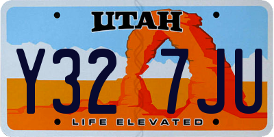 UT license plate Y327JU