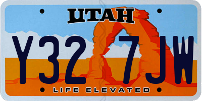 UT license plate Y327JW