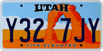 UT license plate Y327JY