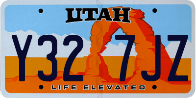 UT license plate Y327JZ