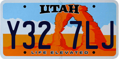 UT license plate Y327LJ